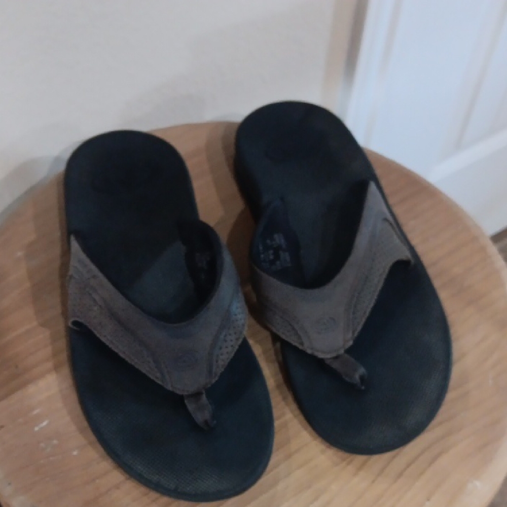 Reef Dark Brown and Black Flip-Flops
